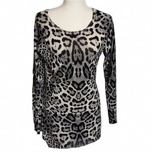 Leopard Print Long Sleeve Top